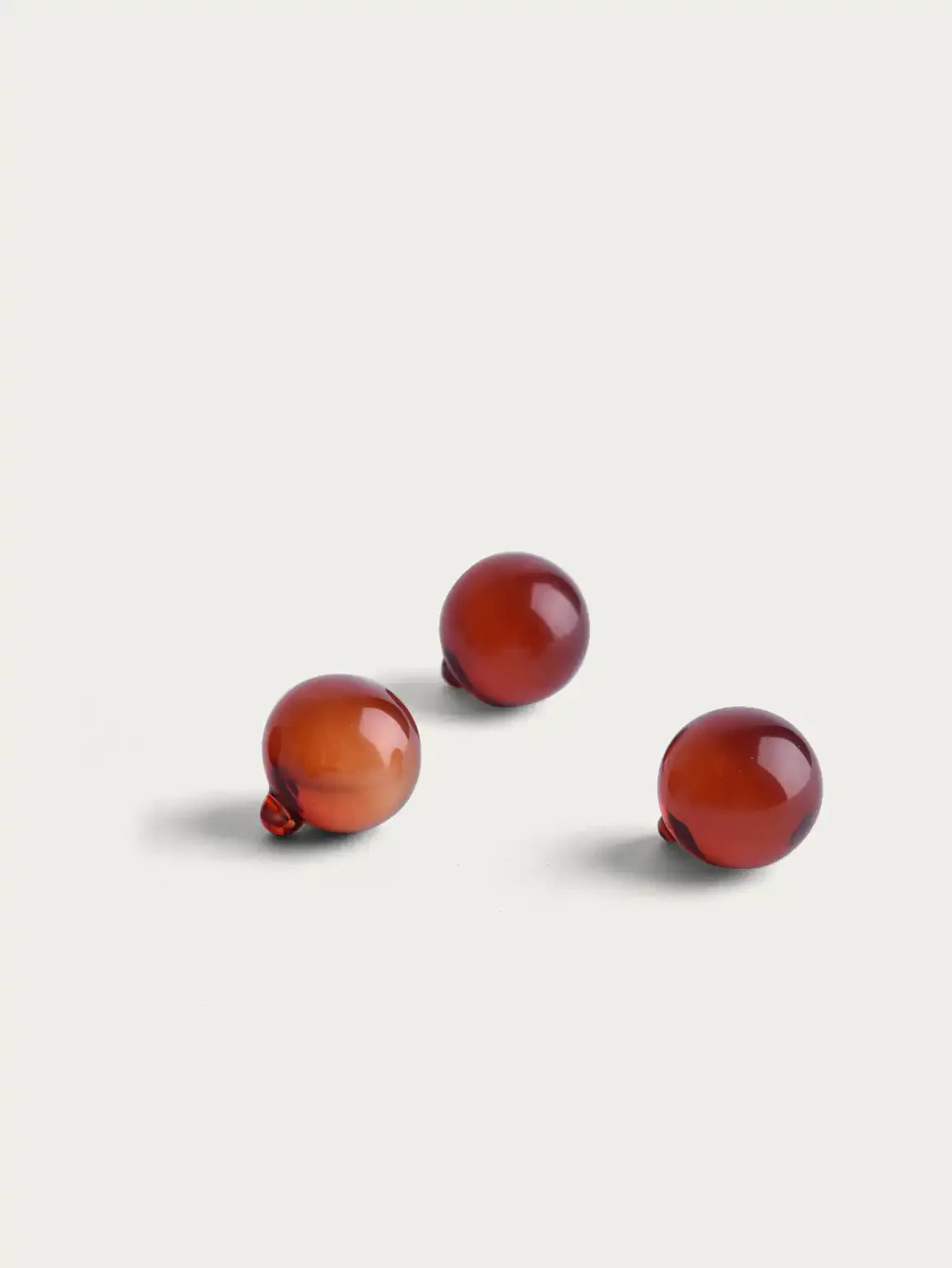 Glaskulor 'Deep Red' 40 mm 3-pack - Image 3