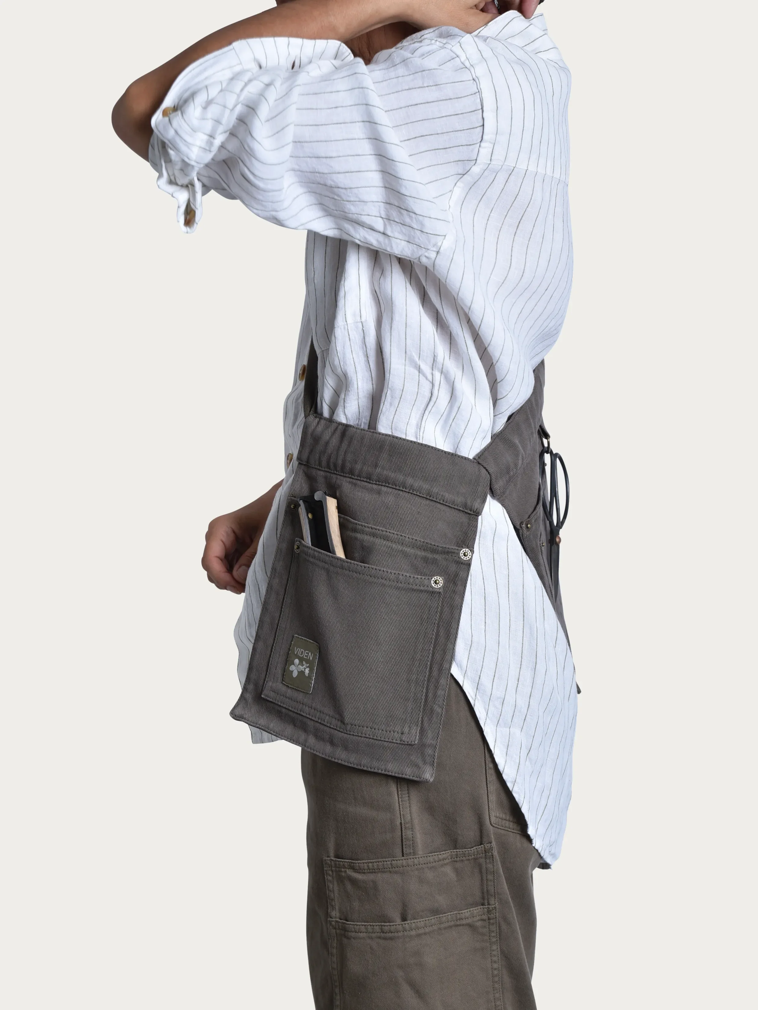 Trädgårdsbälte 'Mur' olive green - Image 4