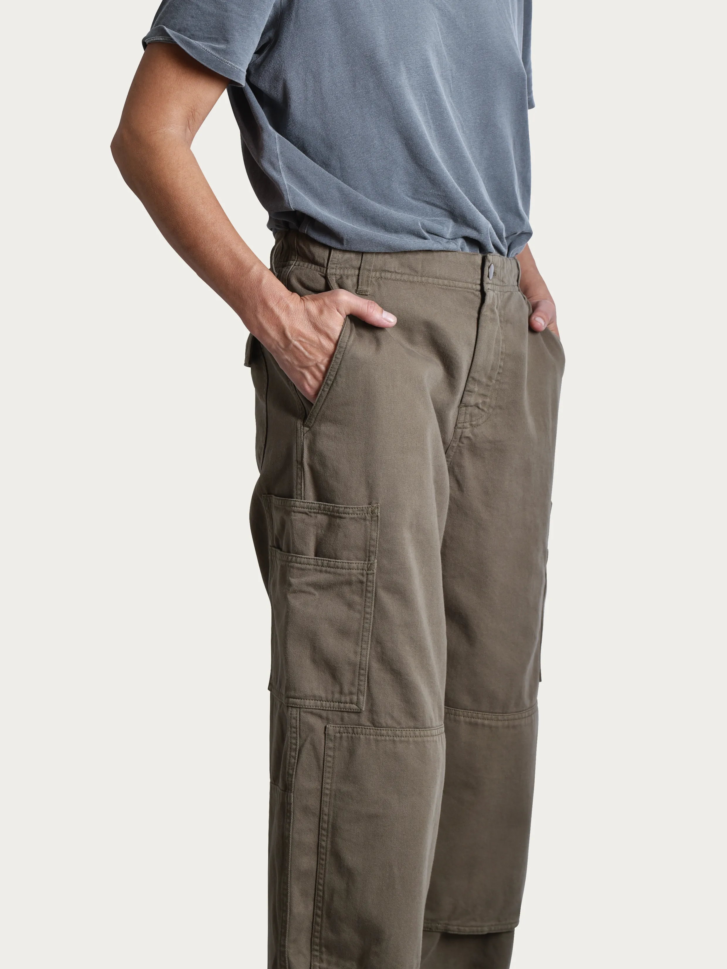 Trädgårdsbyxa 'Dagg' olive green - Image 3